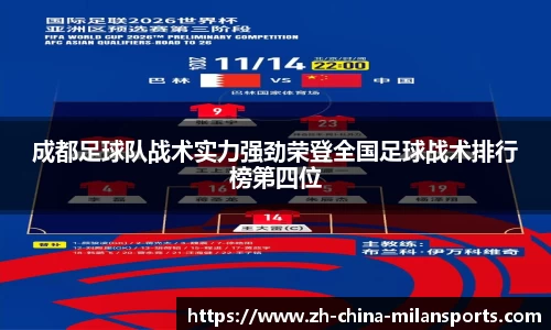 成都足球队战术实力强劲荣登全国足球战术排行榜第四位